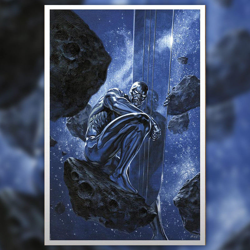 MARVEL Impression Art Print Silver Surfer Ghost Light Sideshow