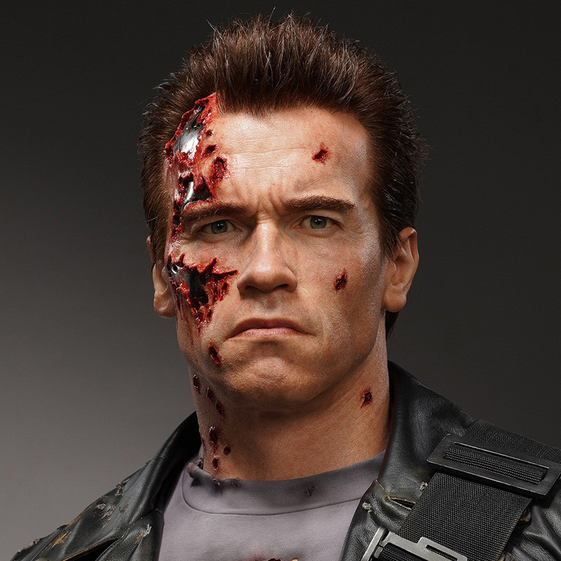 TERMINATOR 2 Buste Taille Réelle T-800 Battle Damaged Queen Studios