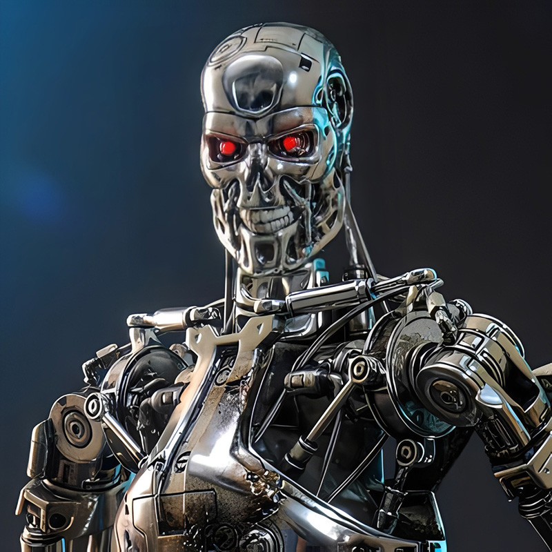 TERMINATOR 2 Figurine Movie Masterpiece Endoskeleton Battle Damaged Version Diecast Hot Toys