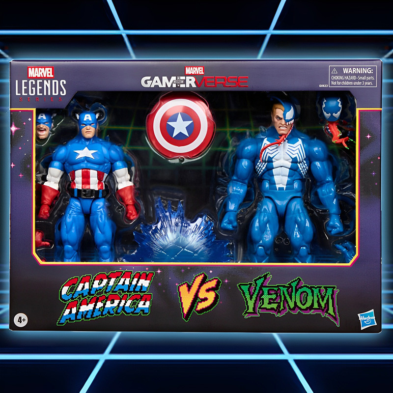 MARVEL vs CAPCOM Pack 2 Figurines Captain America Vs Venom Gamerverse Hasbro