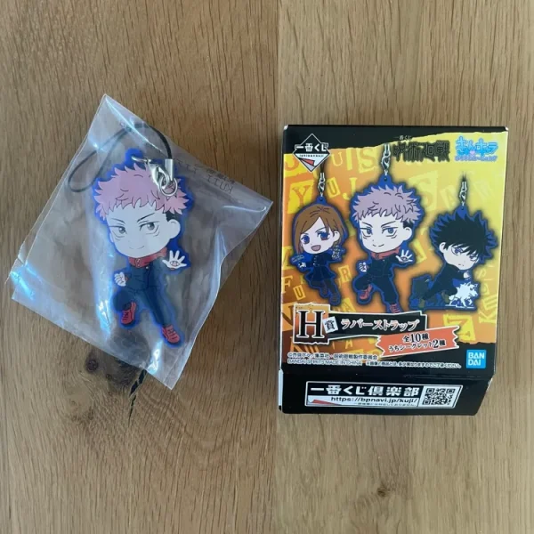 Jujutsu Kaisen – Porte-clés caoutchouc Itadori Yuji Ichiban Kuji Kyun-Chara Illustrations 7 cm