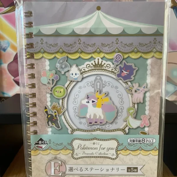 Pokémon – Carnet Ring Notebook Pikachu Évoli Ponyta Ichiban Kuji Dramatic Collection Galar Form 13,5 x 18
