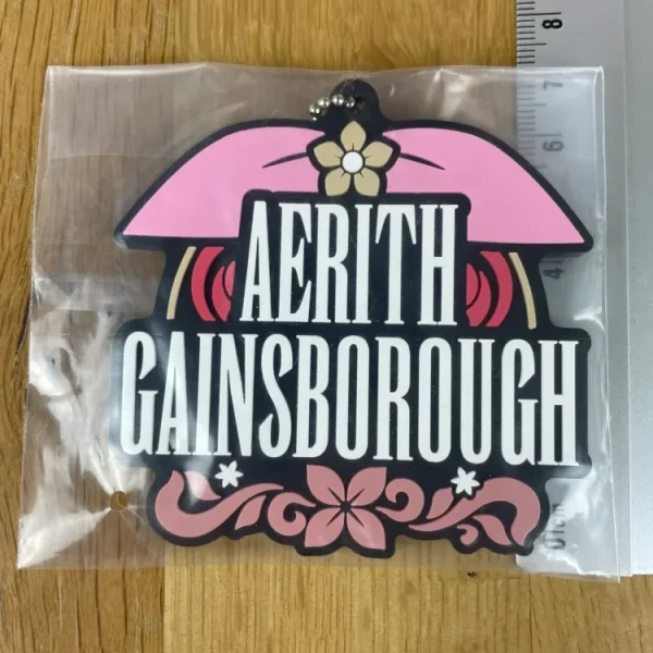 Final Fantasy VII Rebirth – Porte-clés Aerith Gainsborough Rubber Keychain 7 cm Hatsubai Kinen Kuji (Lot F)