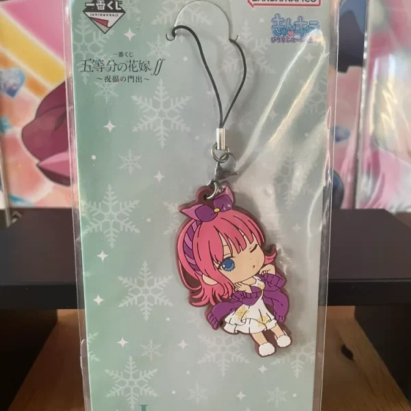 The Quintessential Quintuplets – Porte-clés caoutchouc Nino Nakano Ichiban Kuji Shukufuku no Kadode 6,5 cm