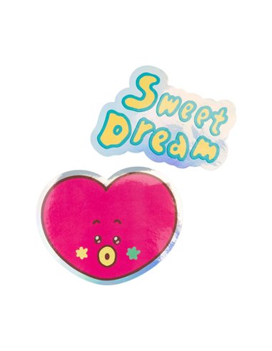 PACK 2 PEGATINAS VINILO BT21 THE JOURNEY TATA