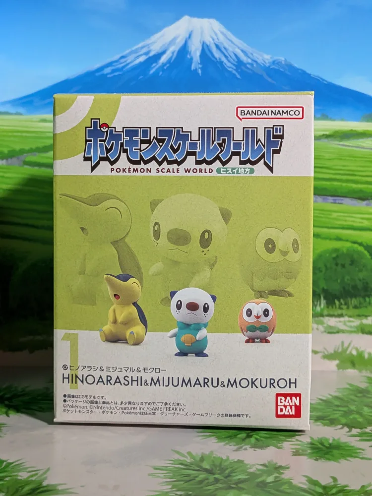 Pokémon Scale World Hisui - Héricendre, Moustillon & Brindibou | Cyndaquil, Oshawott & Rowlet (Neuf)