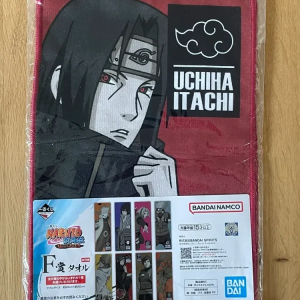 Naruto Shippuden - Itachi Uchiha Towel 60x20 cm - Ichiban Kuji Naruto: Tsumugareruhi no Ishi Lot F