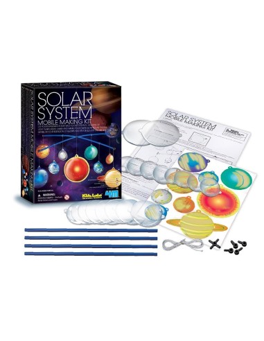 JUEGO 4M KIDZ LABS GLOW SOLAR SYSTEM MOBILE MAKING KIT