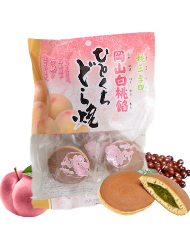 Dorayaki Ichiefoods sabor melocoton blanco y red beans 115g