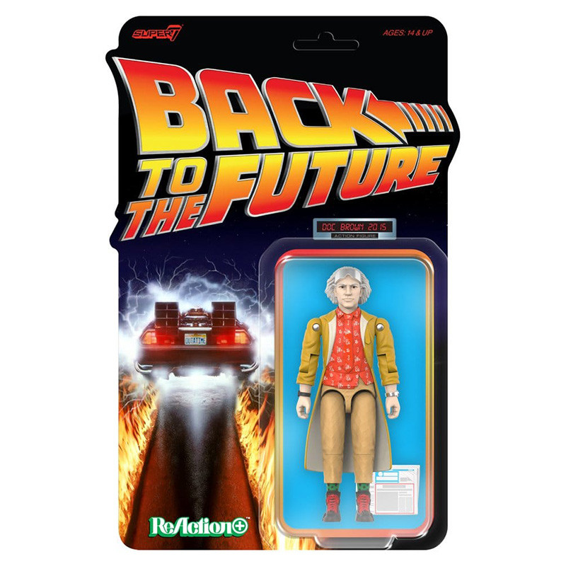 RETOUR VERS LE FUTUR 2 Figurine ReAction+ Doc Brown 2015 Super7