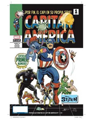 CAPITAN AMERICA (PORTADA ALTERNATIVA DISNEY STICH) 01