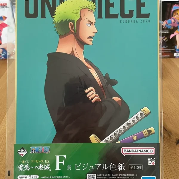 One Piece - Shikishi A4 Roronoa Zoro - Ichiban Kuji Raimeie no Chuusei (Lot F)