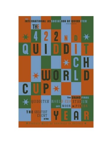 POSTER HARRY POTTER QUIDDITCH WORLD CUP