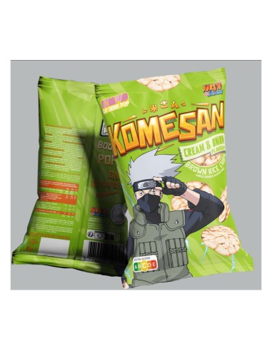NARUTO CHIPS DE ARROZ CON SABOR A CEBOLLA Y CREMA KOMESAN