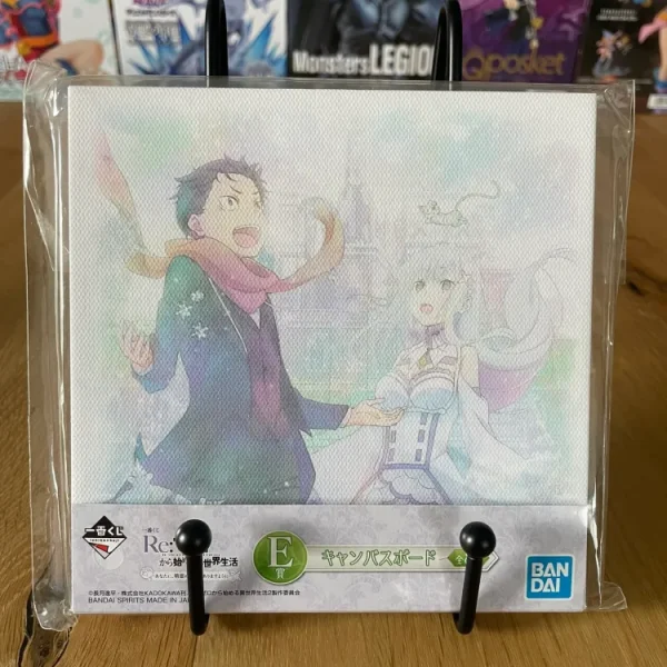 Re:Zero - Canvas painting 14 cm Subaru & Emilia - Ichiban Kuji Yume Miru Mirai no Monogatari (Lot E)
