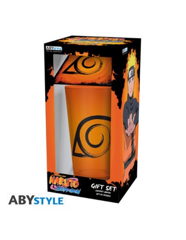 NARUTO SHIPPUDEN - Paquete de Vaso + Posavasos