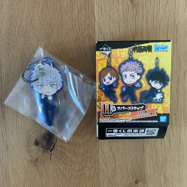 Jujutsu Kaisen – Porte-clés caoutchouc Gojo Satoru Ichiban Kuji Kyun-Chara Illustrations 7 cm Secret