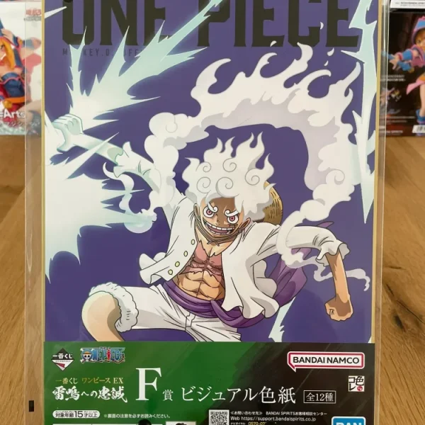 One Piece - Shikishi Monkey D. Luffy Gear 5 - Ichiban Kuji Raimeie no Chuusei (F Lot) 29x21 cm