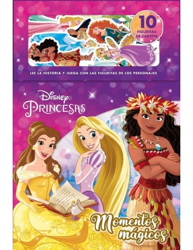 PRINCESAS MOMENTOS MAGICOS Libro con 10 figuritas de carton