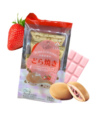 Dorayaki sabor bubble tea de fresa Tokimeki 165g
