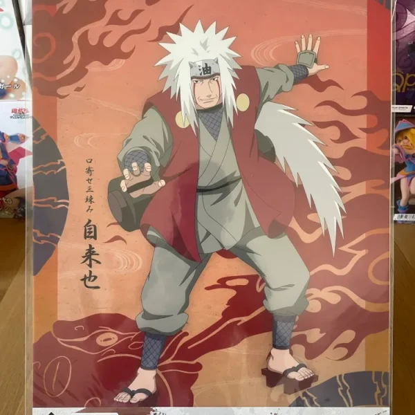 Naruto - Jiraiya A3 cardboard poster - Ichiban Kuji Shinobi no Kizuna (Lot F-1)