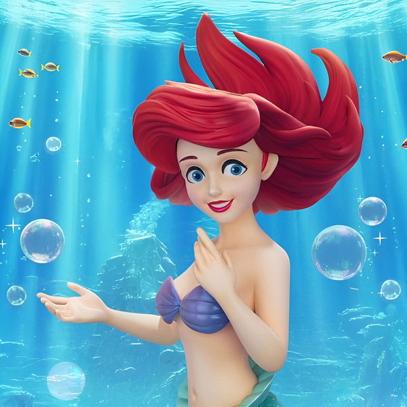 LA PETITE SIRENE Statue Master Craft Ariel & Sebastien Beast Kingdom